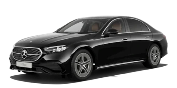 Black Mercedes E-Class sedan