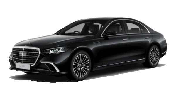 Black Mercedes S-Class sedan